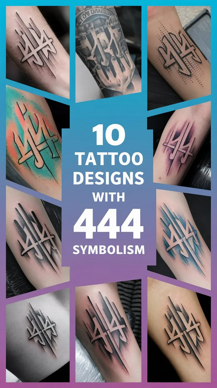 Read more about the article 10 Tattoo Designs With 444 Symbolism: Unique Designs & Ideas