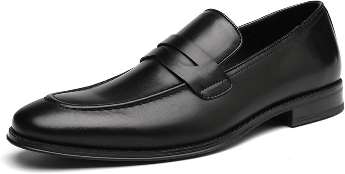 men s black casual loafers